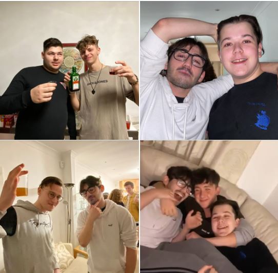 Young adults socialising together